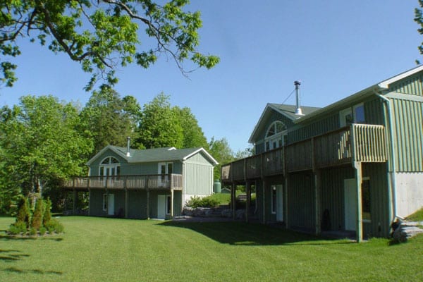 Maple home and White Oaks home shared backyards.