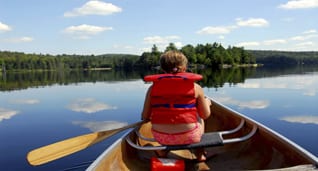 Child in canoe